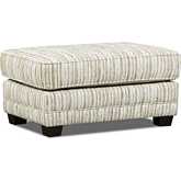 Kennedy 35" Ottoman in Mineral Multicolor Chenille Fabric